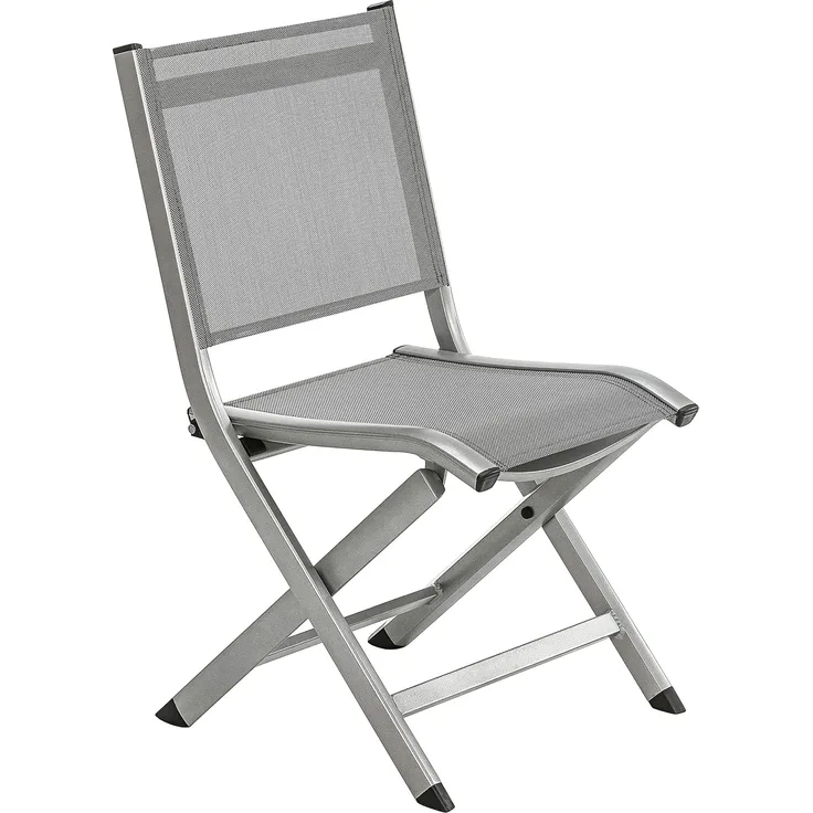Dehner Gartenstuhl Klappstuhl Chicago, 88 x 57.5 x 48.5 cm, Pflegeleichter Klappstuhl aus beständigem Aluminium und Textil