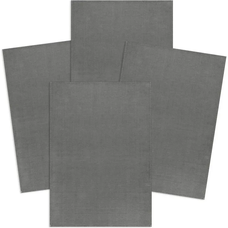 Kracht Geschirrtuch Standard uni, (Set, 4-tlg, 4-teilig), 4er Pack Geschirrtücher (4 Stück), ca. 50 x 70 cm, Halbleinen