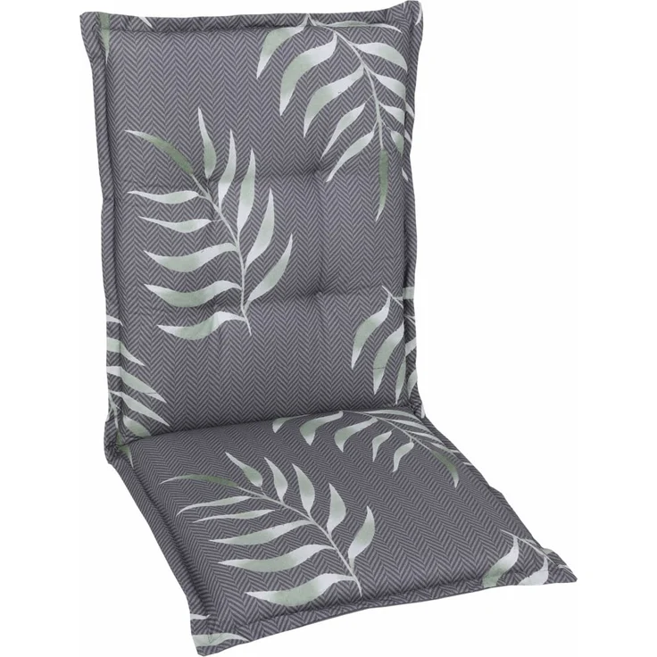 GO-DE Gartenstuhlauflagen mittellehner 108 x 50 x 7 cm Gräser-Motiv anthrazit – Bild 2