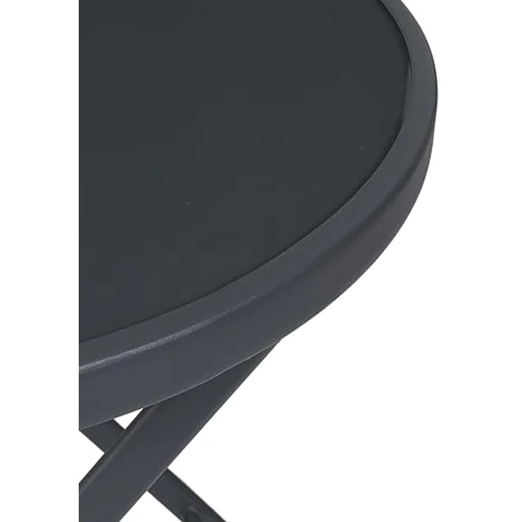HOME DECO FACTORY, HDO0301, Tisch Modell Elba Grey, Gartenmöbeltisch, Möbel, Gartenmöbel, Tisch für den Außenbereich, 60 x 71 x 60 cm, zum Zusammenbauen, Grau – Bild 5