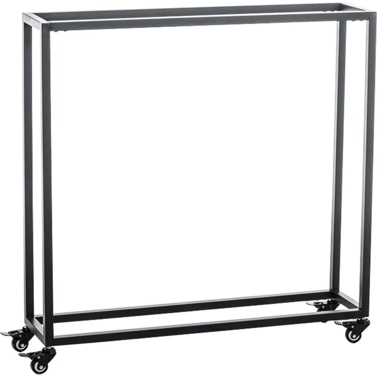 DELUKE® Kaminholzregal innen Metall BETTA - mit Rollen, 25x100x100 Brennholzregal innen Kaminholzständer Kaminholzhalter Feuerholzregal Innen Holz stapeln Wohnzimmer – Bild 5