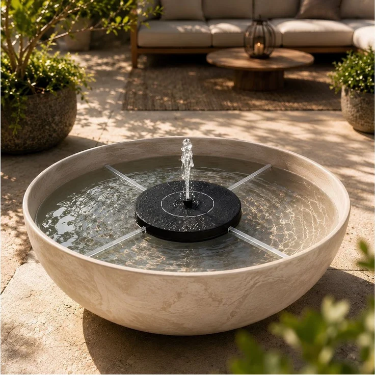 matches21 HOME & HOBBY Blumentopf Solarbrunnen Wasser-Fontäne für Garten Springbrunnen Miniteich (1 St), Schwimmende Solar Wasserpumpe für Balkon Terrasse Vogeltränke – Bild 1