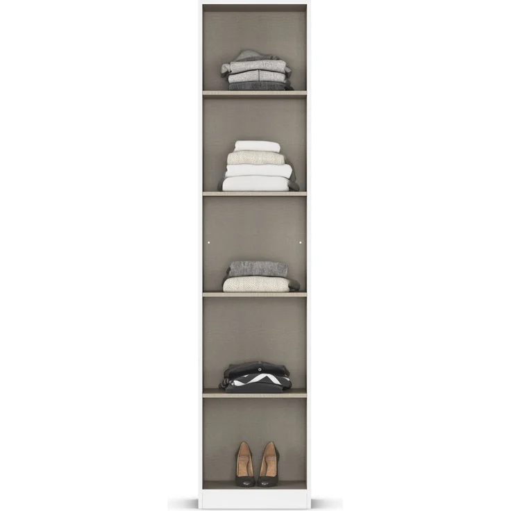 rauch Allrounder, Garderobenschrank, Mehrzweckschrank, 1-türig, mit 4 Einlegeböden, Farbe Grau metallic, BxHxT 47x210x41cm – Bild 7
