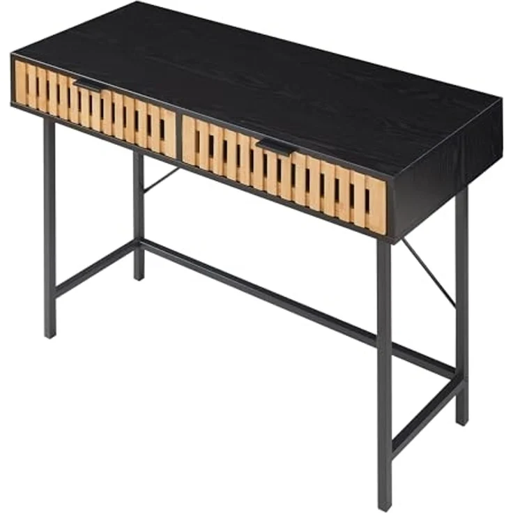 Konsolentisch Luniehti 100x40x75 cm Schwarz/Natur [en. casa] – Bild 5