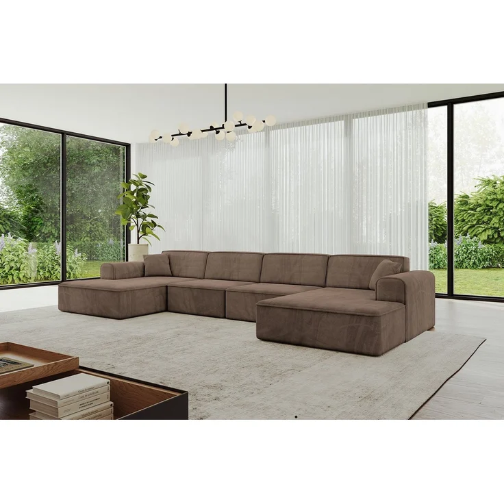 ALTDECOR Wohnlandschaft IREA-U2-v3, Sofa Praktische Bequeme Funktionsecke Couch U-Form Eckcouch, Corner Sofa U-Form Vielseitige Sofa Wohnlandschaft Wohnzimmer – Bild 3