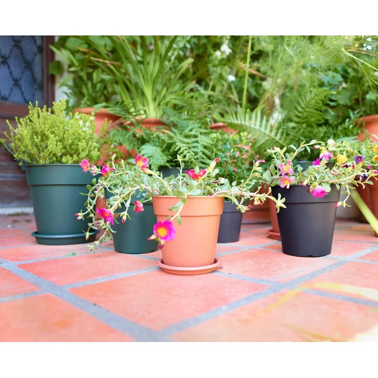 Artevasi Blumentopfuntersetzer Redondo Kunststoff rund terrakotta matt Ø 26 cm – Bild 3