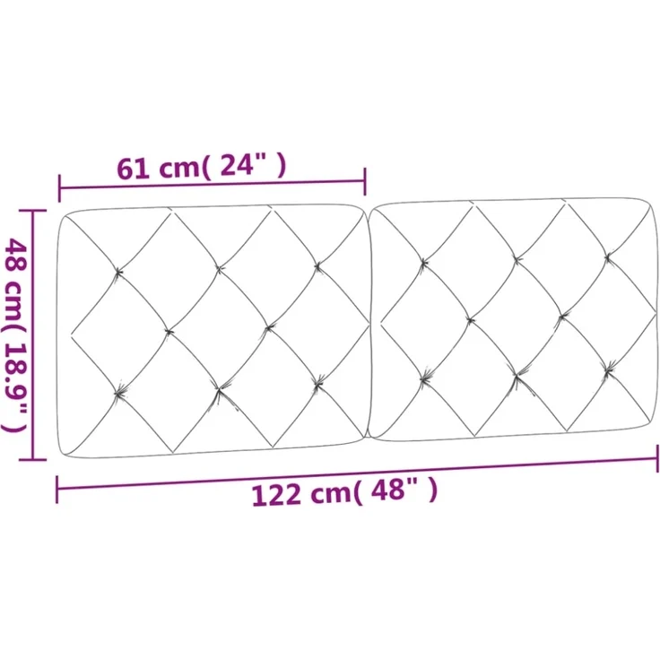 vidaXL Kopfteil-Kissen Dunkelgrau 120 cm Samt – Bild 9