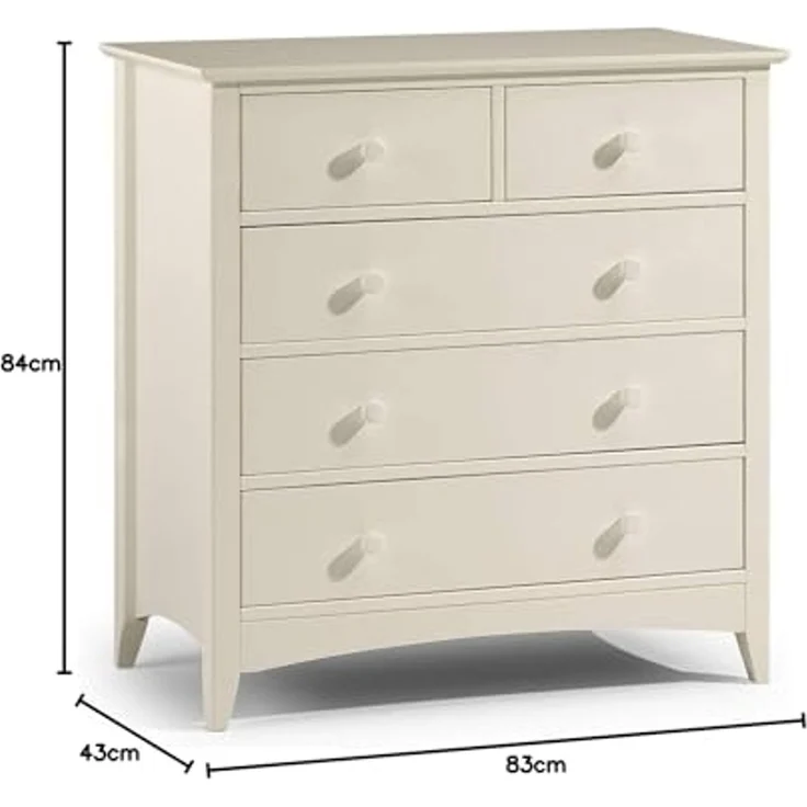 Julian Bowen Cameo 3+2 Kommode, Steinweiß – Bild 3