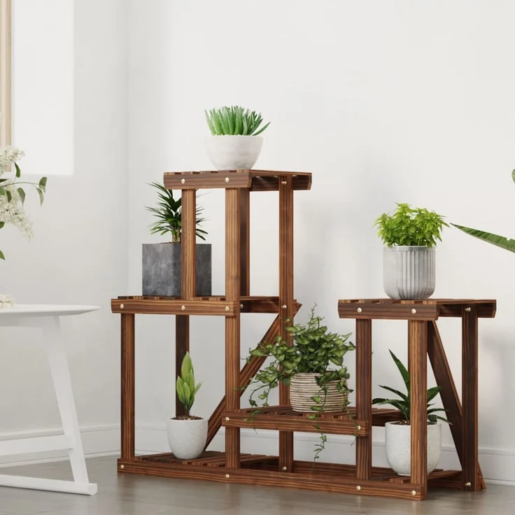 vidaXL Blumenständer 90x25x73,5 cm Massivholz Tanne 362875 – Bild 3