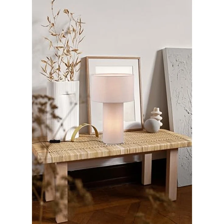TRIO Bale Tischleuchte E27, 2-fach 40cm, sanftes Up and Down Licht, Ultimate Grau – Bild 5