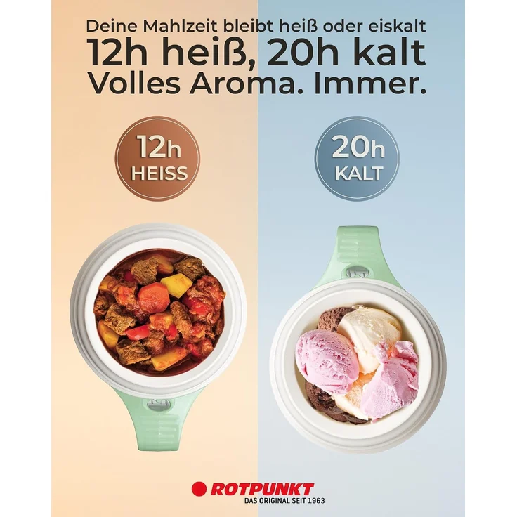 ROTPUNKT Isolierkanne DIRK 850, Thermobehälter Glaseinsatz, 0.85 l, isolierend, BPA-frei, phthalatfrei, inklusive Löffel – Bild 2