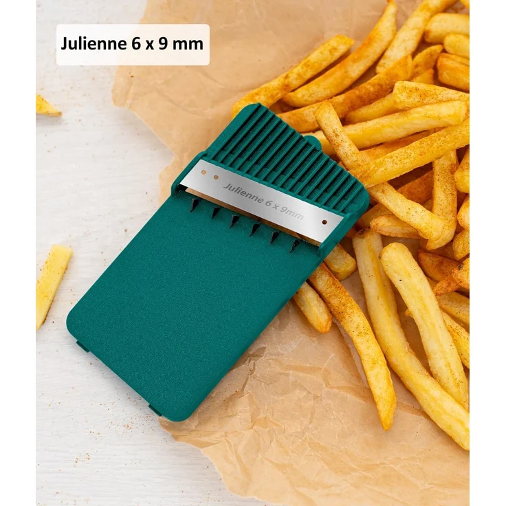 Genius Gemüseschneider Nicer Dicer Mando 13tlg. Gemüsehobel + Rainbow Schwamm L – Bild 5