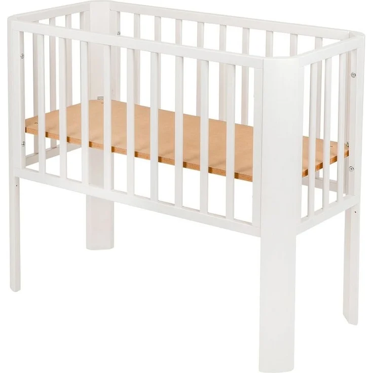 Beistellbett Baby Weiß – 5xHöhenverstellbar, Matratze & Holz – Bild 7