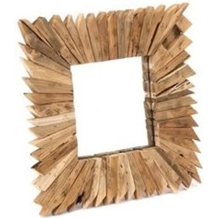 CREEDWOOD Wandspiegel HOLZ WANDSPIEGEL "SPIKES", 50x50 cm, Massivholz, Natur Holzspiegel – Bild 6