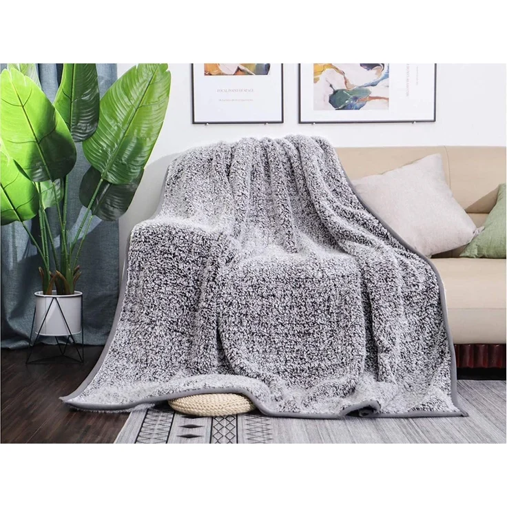 Sherpa Decke Kuscheldecke Flauschig Sofadecke Doppelgesicht Weich 130x150cm – Bild 6