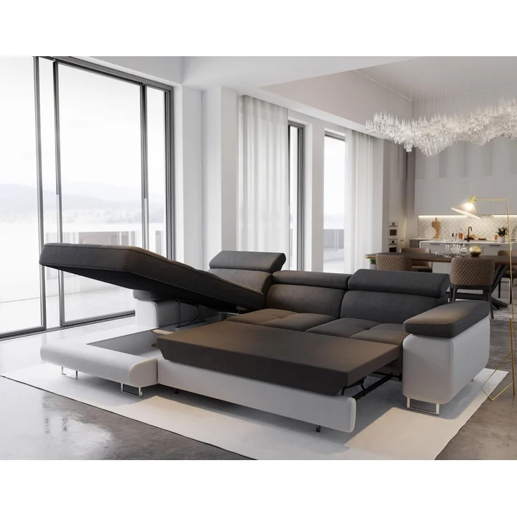 Masseno Ecksofa ELMA mit Schlaffunktion L-Form, Sofa mit Bettkasten – Bild 3