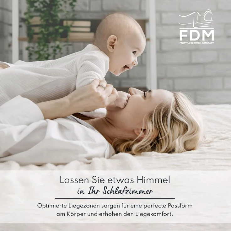 FDM 'Paulo' Kindermatratze, 60x120 cm, 9 Zonen Kaltschaum, Buchweizen, H3, Höhe 16 cm – Bild 5