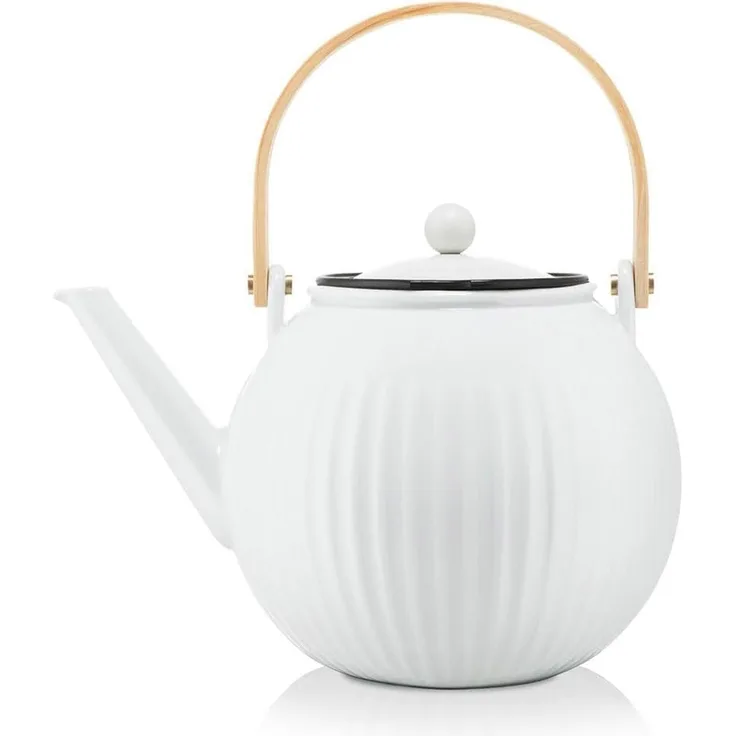 Bodum Duoro Teekanne French Press Prozellan mit Edelstahlfilter 1,5 l