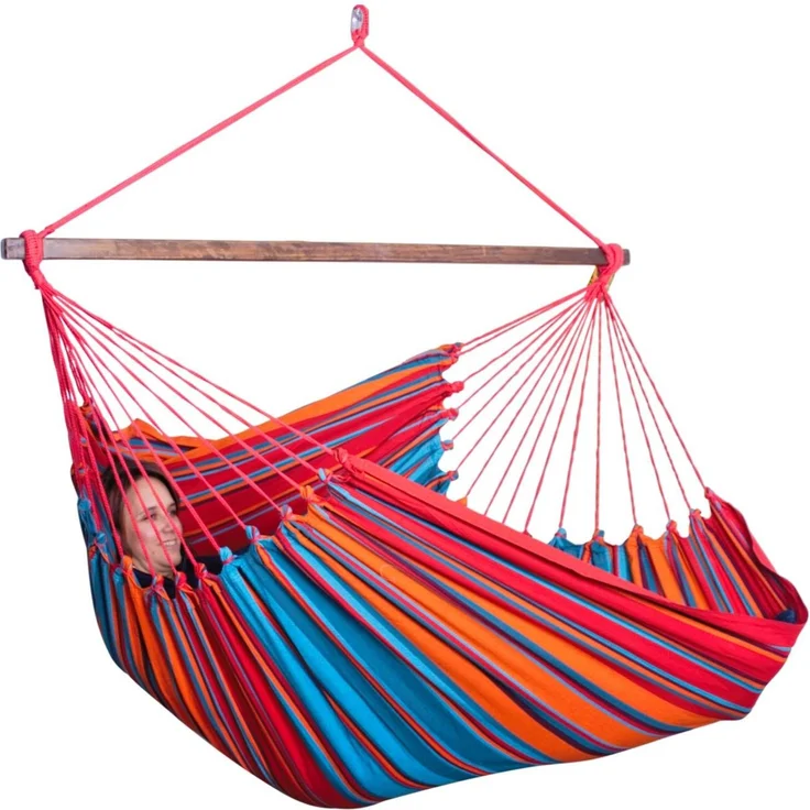 MacaMex Hängesessel Cayo Gigante Sunset XL, Rot/Multicolor – Bild 1
