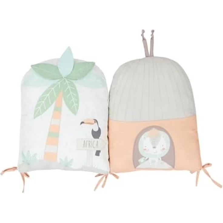 Kikkaboo Babykissen-Set 5-tlg. Plüsch Jersey Einzelkissen Maße 35 x 30 x 7 cm grün – Bild 4