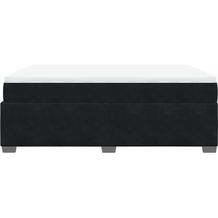 vidaXL Boxspringbett mit Matratze Schwarz 140x190 cm Samt 3285283 – Bild 8