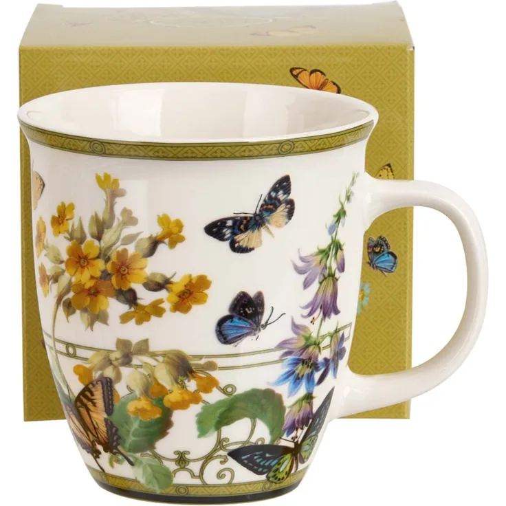 DUO Becher FLORAL RHAPSODY, 650 ml, New Bone China Porzellan, in Geschenkbox