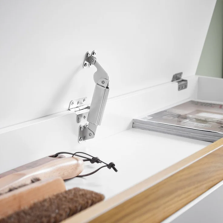 SoBuy FSR171-W Schuhbank, MDF, Lackiert, Weiß, 100 x 46 x 26 cm – Bild 8