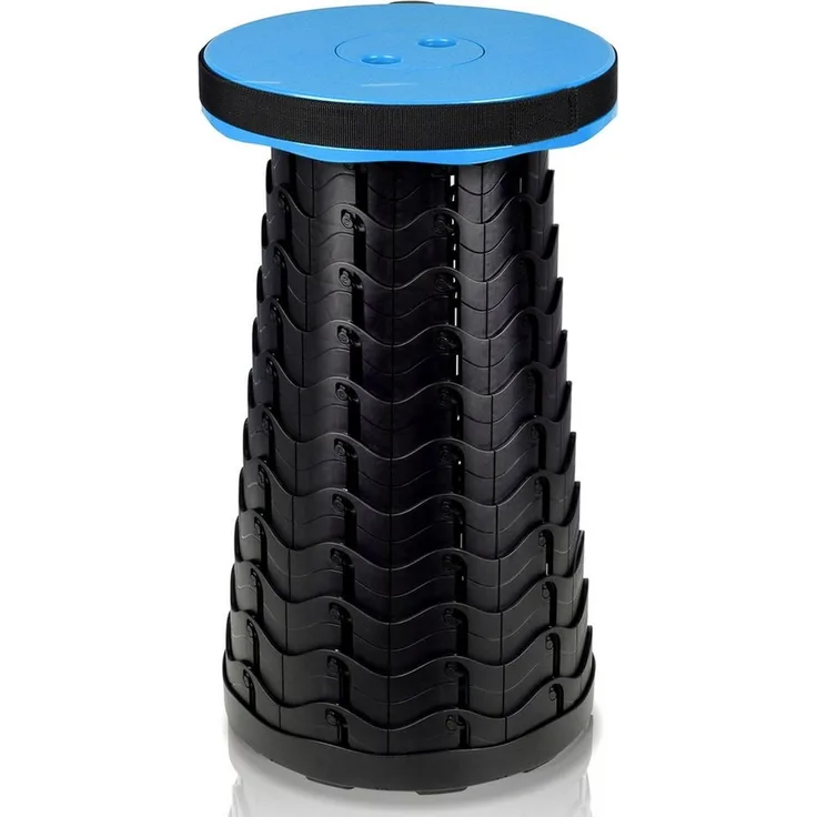 Clanmacy Klappstuhl Tragbarer Klappstuhl Klapphocker Hocker Blau