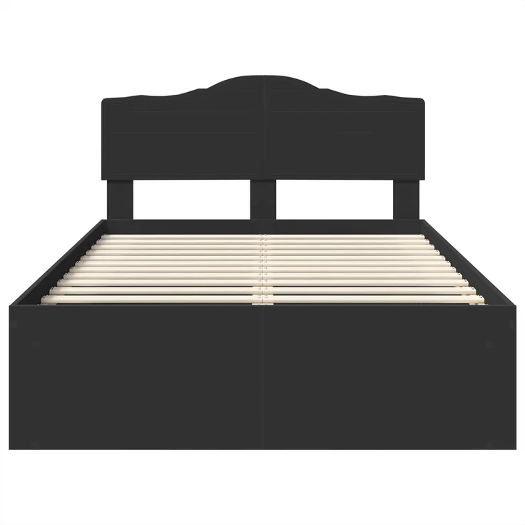 vidaXL Bettrahmen Schwarz 120 x 200 cm Massives Kiefernholz 3412917 – Bild 6