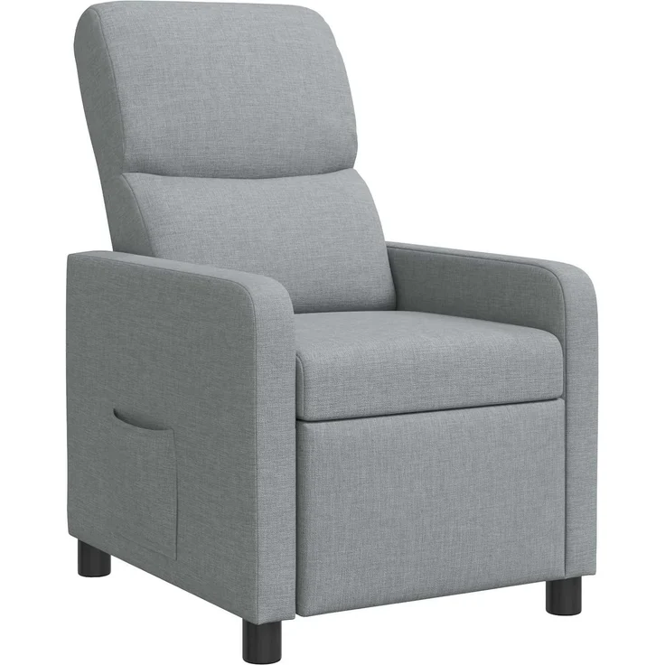 vidaXL Liegesessel Hellgrau Polyester 42034817 – Bild 2