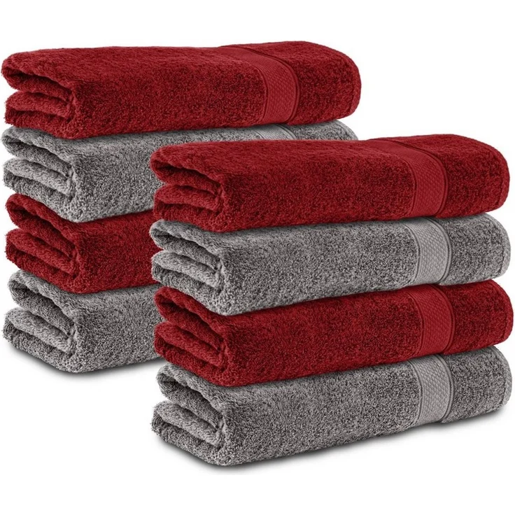 Komfortec Handtuch Set 50x100, Handtücher, Frottee (Packung, 8-St), 100% Baumwolle, Flauschig & Saugfähig, Weich, Towel – Bild 1