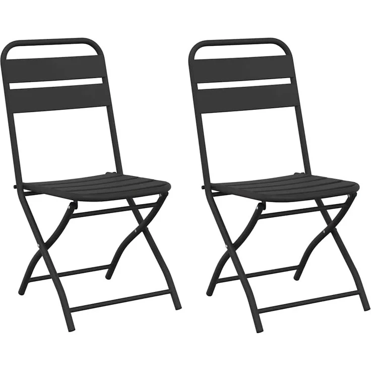 vidaXL Gartenklappstuhl 2 pcs Anthrazit 42 x 52 x 82 cm 42002942 – Bild 1