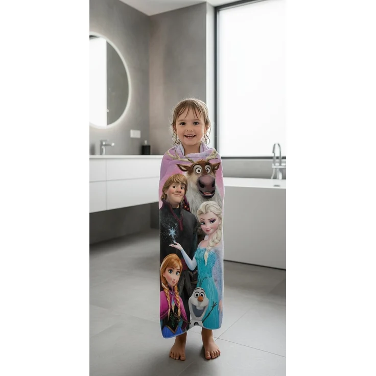 Frozen Badehandtuch Strandtuch 70x140 cm aus Baumwolle – saugfähig & weich – Bild 3