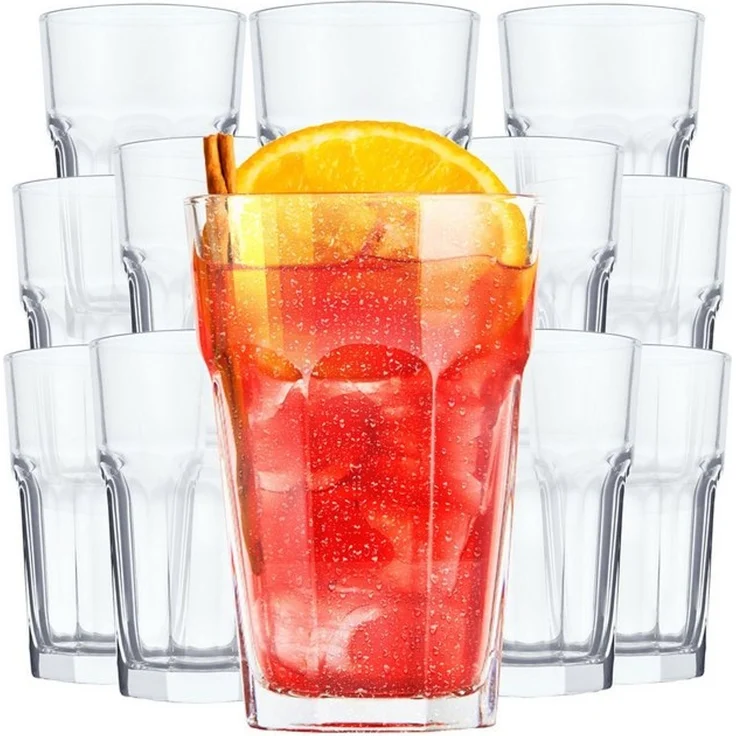 KONZEPT Gläser-Set Wassergläser Set 320ml Transparent - Trinkgläser, 12-tlg, Set Gläser für Wasser, Saft und Cocktails – Bild 4
