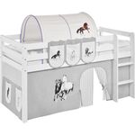 Tunnel 'Pferde Lila' für Hochbett, Spielbett und Etagenbett