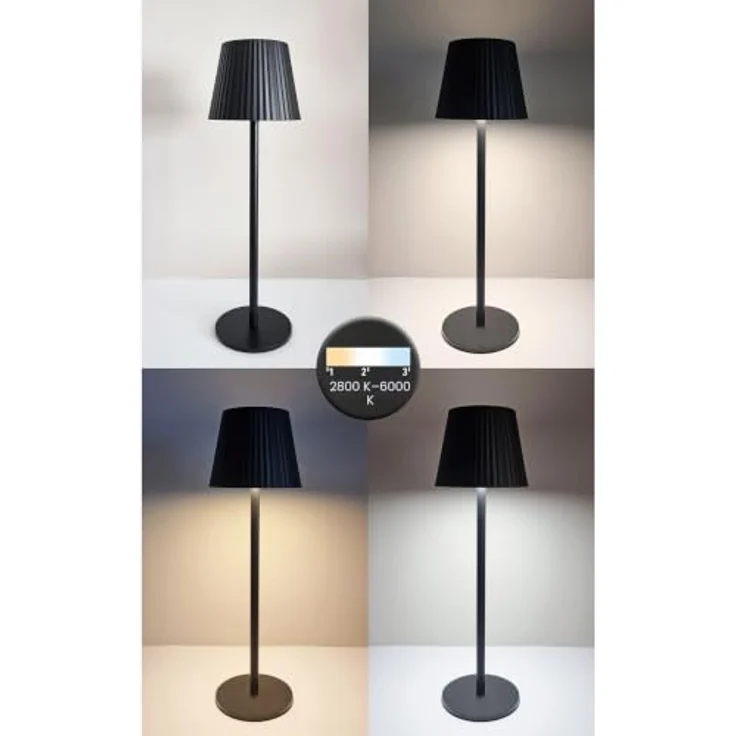 Coen Bakker Deco BV LED Außen-Tischleuchte Touch Tischlampe dimmbar mit Akku, In-/Outdoor, Touch-Funktion, LED fest verbaut, Kaltweiß, Warmweiß, Tageslichtweiß – Bild 7