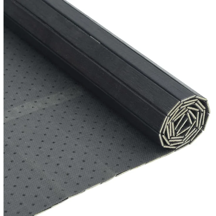vidaXL Teppich Rechteckig Grau 100x200 cm Bambus 376808 – Bild 5