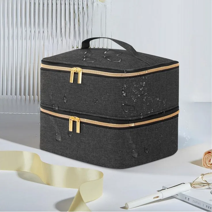 Youyijia Aufbewahrungsbox Nagellack-Organizer-Tasche, Doppelschicht Nagellack Tasche Make