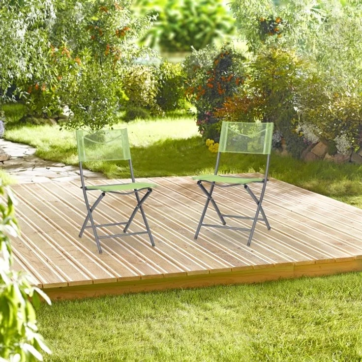 Klappbarer Gartenstuhl 2er Set grün – Bild 2