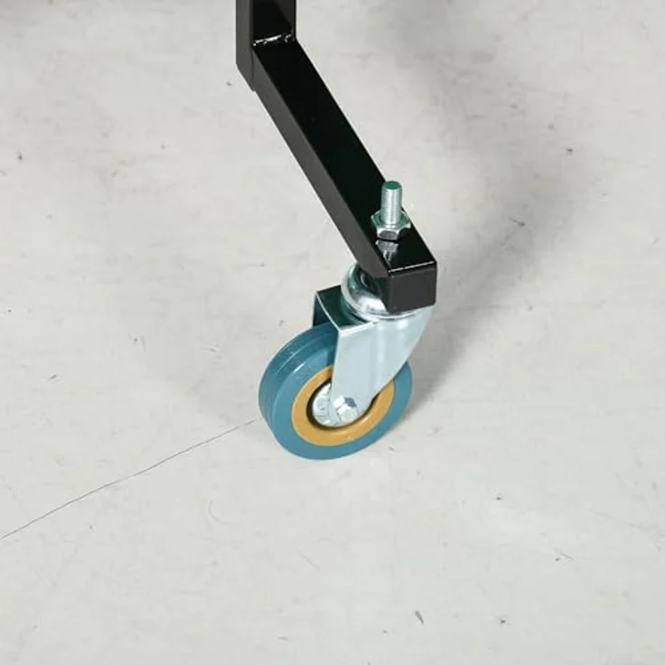 SPORTNOW Klappbarer Tischtennistisch, Indoor Tischtennisplatte mit Rollen, Set mit 2 Schlägern und 3 Bällen, Stahl, Grün, 274 x 152,5 x 76 cm – Bild 8