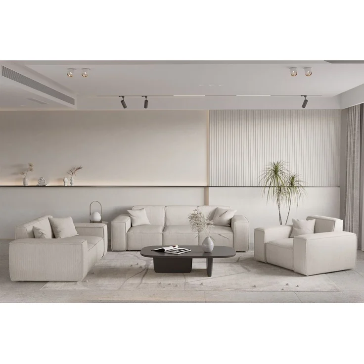 Sessel Designersessel CELES PREMIUM in Stoff Scala Hellbeige – Bild 5