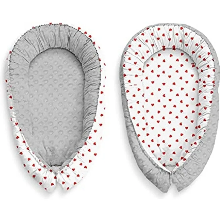 Multifunktionale Kuschelnest Babynest Kokon für Babys und Säuglinge, Nestchen, Reisebett, 100% Baumwolle, antiallergisch