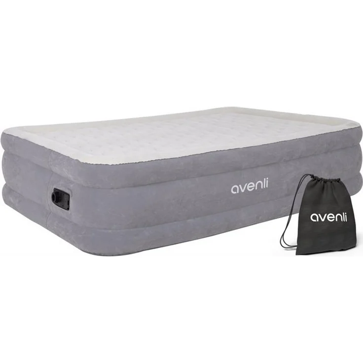 Avenli Luftmatratze Luftmatratze selbstaufblasend 2 Personen 203x152x46cm hoch, (Gästebett aufblasbar aufblasbare Matratze mit integrierter Elektropumpe, 1-St, mit Pumpe und Tragetasche), Aufblasbares Reise Bett inklusive Pumpe und Tragetasche – Bild 4