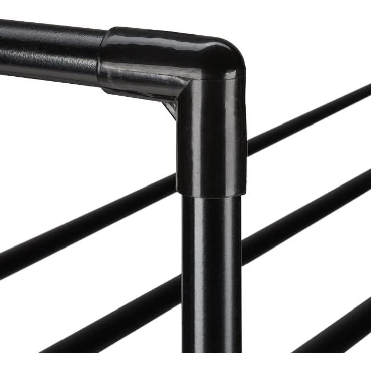 Schwarzes Schuhregal aus Metall – Bild 7