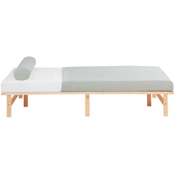 Holzbett 140x200 mit Matratze Holzbettrahmen Palettenbett Doppelbett Bett Massiv Holz Bettgestell – Bild 4