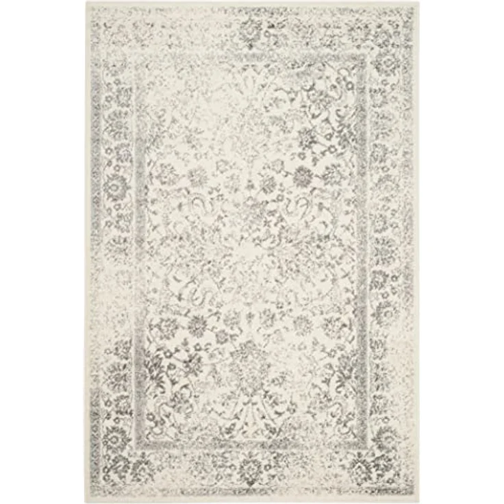 Safavieh Teppich 183x274 cm - Adirondack Collection - Transitional Design, Elfenbein & Silber, Pflegeleichte Synthetikmischung, Ideal für Wohnzimmer, Schlafzimmer, Büro | 1 cm Flor, Teppich für den Innenbereich, langlebig, kinder- und haustierfreundl... – Bild 2