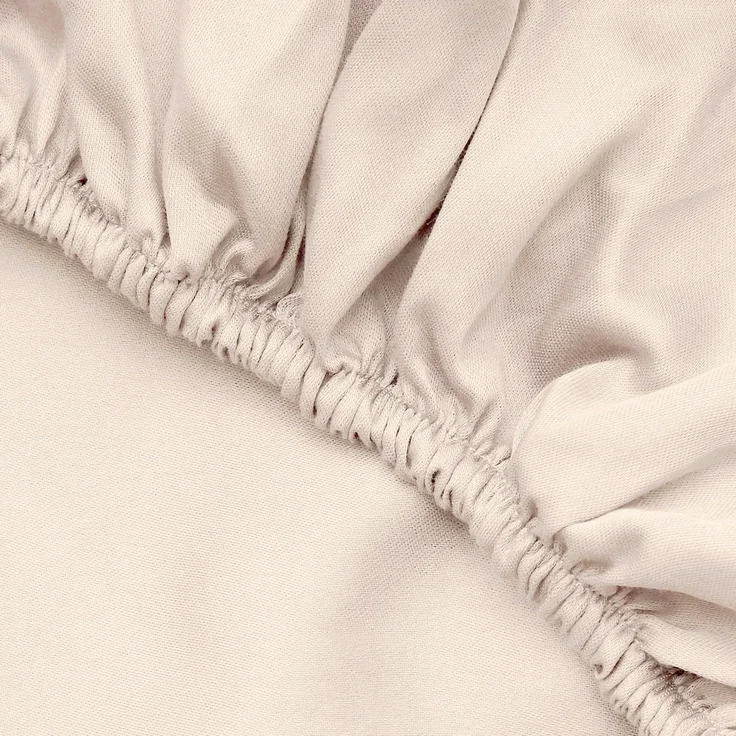 L'essentiel Maison 'De Cream' Satin-Spannbettlaken (King) (FR) (IT) (ES) (DE), Creme, 200+30 x 160 cm – Bild 3