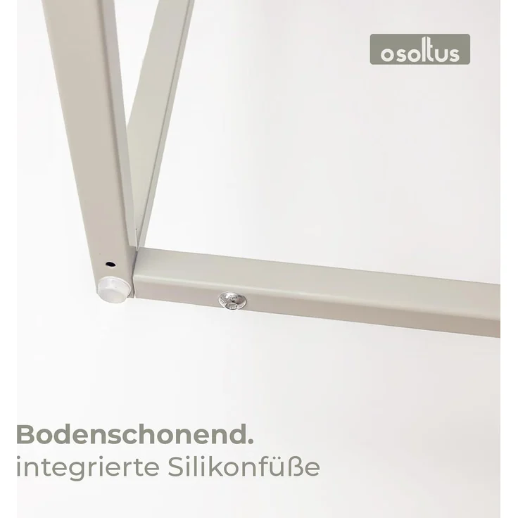 osoltus Pflanzkasten Raumteiler cube Warmgrey Grau Konsole 80 cm – Bild 8