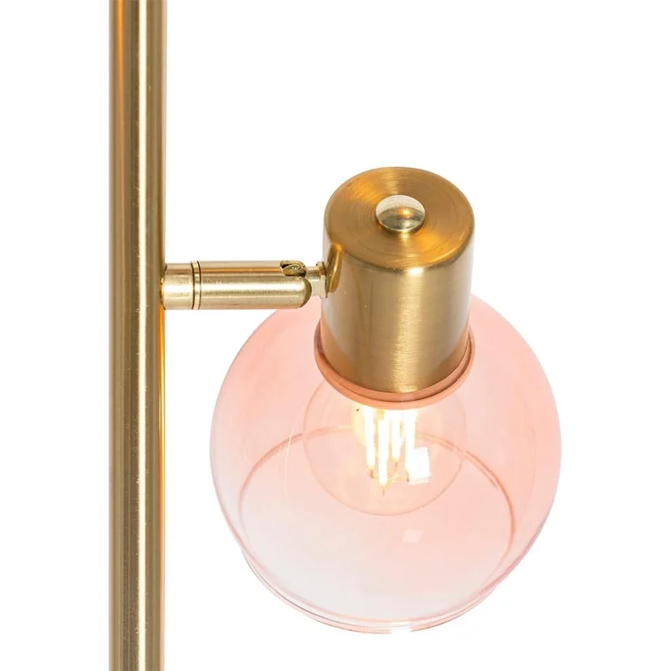 Qazqa Stehlampe Vidro, ohne Leuchtmittel, E14, Rosa, Art Deco, Stahl, 3-flammig – Bild 3