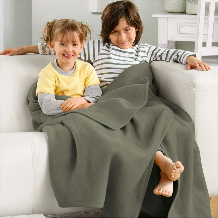 Wohndecke Wohndecke "Triest", Erwin Müller, Baumwollmischung Uni – Bild 3